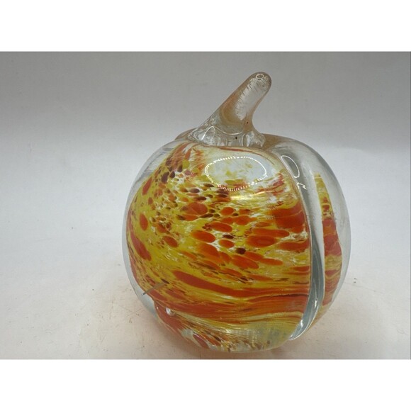 Kent Helms 82 Peach Apple paperweight Red Orange Gold - Picture 4 of 6